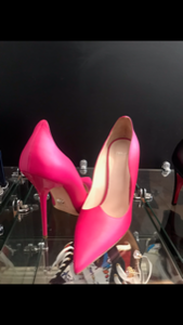 Versace Hot Pink Point Toe Pump