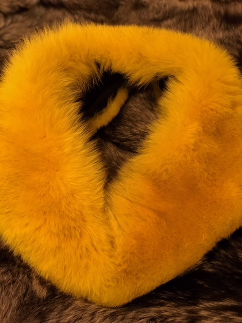 Gold Yellow Mink Scarf by VRC