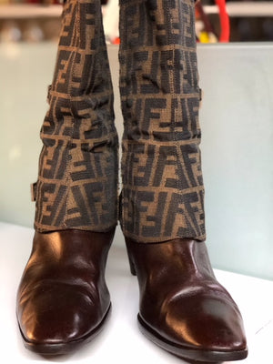 Vintage Fendi Monogram Boots