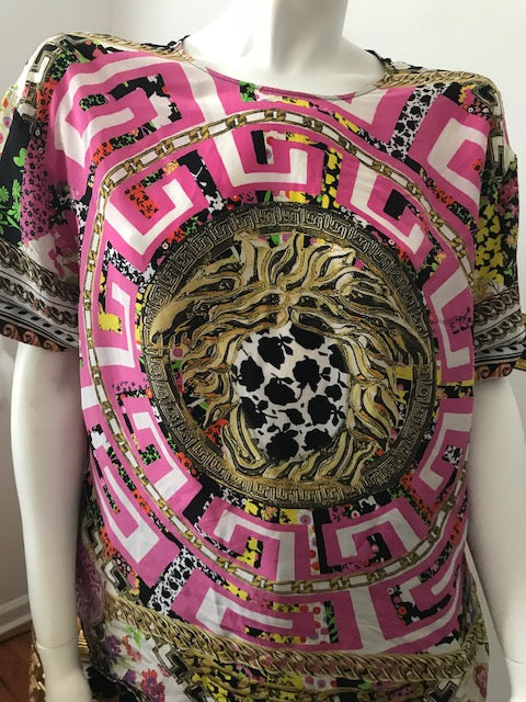 Versace Multicolor Blouse Style Top