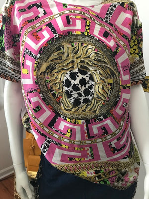 Versace Multicolor Blouse Style Top