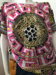 Versace Multicolor Blouse Style Top