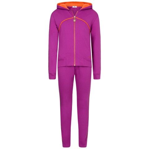 Young Versace Purple And Orange Greek Fret Tracksuit
